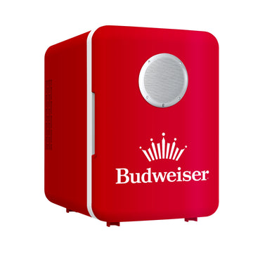 Budweiser 6 Can Mini Fridge with Buil-In Bluetooth Speaker