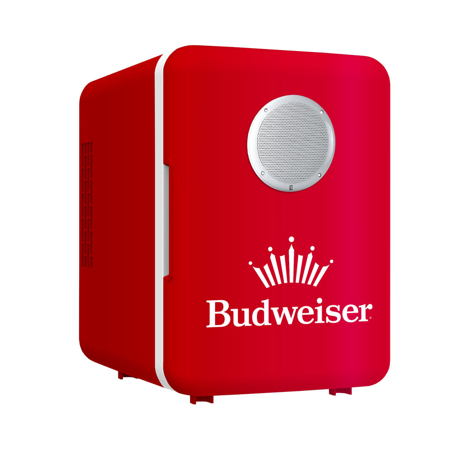 Budweiser 6 Can Mini Fridge with Buil-In Bluetooth Speaker