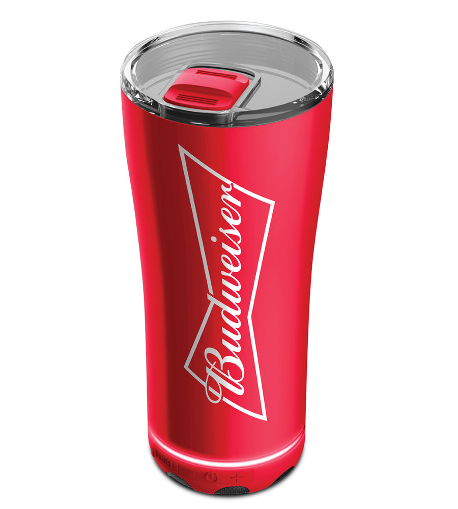 Bud Light/Budweiser Tumbler COOLER With Removeable Bluetooth Speaker- Tumbler Stainless Steel Double Wall Vacuum Insulated Keeps Bold And Hot…