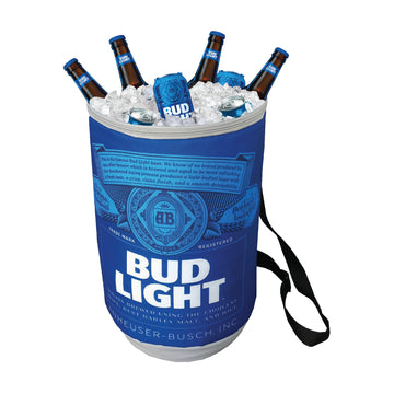 Bud Light Soft Can Shape Speaker Cooler Backpack Bluetooth Portable Travel Cooler with Built in Speaker Wireless Speaker Cool Ice Pack Cold Beer Stereo for Apple iPhone, Samsung Galaxy