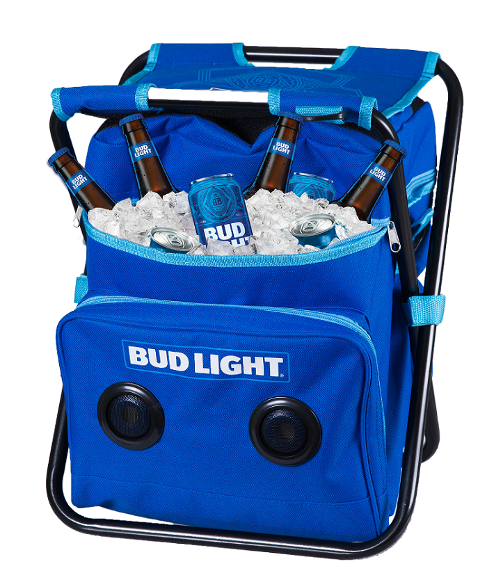 Bud Light Bluetooth Folding Chair w/ Cooler & Speaker