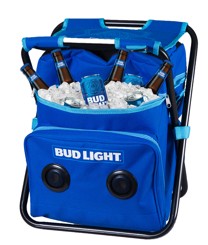 Budweiser Bluetooth Folding Chair w/ Cooler & Speaker