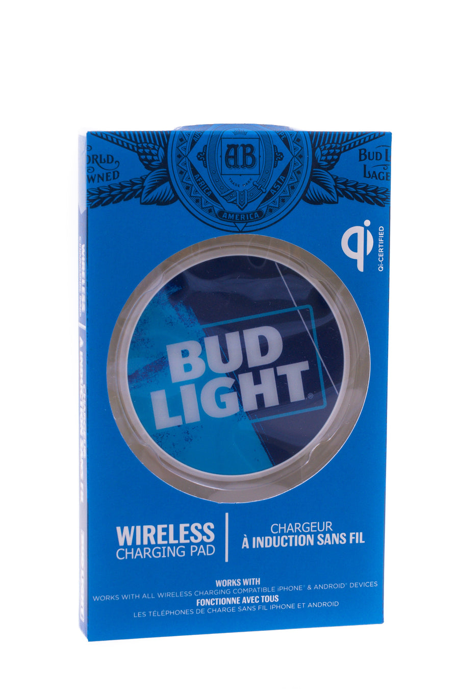 Bud Light / Budweiser Coaster Design QI Rapid Wireless Charging Pad