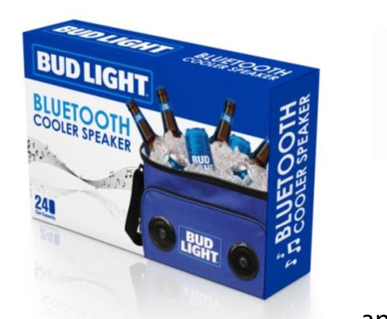 Bud Light Insulated Soft Cooler Bluetooth Speaker