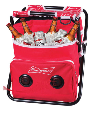 Budweiser Bluetooth Folding Chair w/ Cooler & Speaker