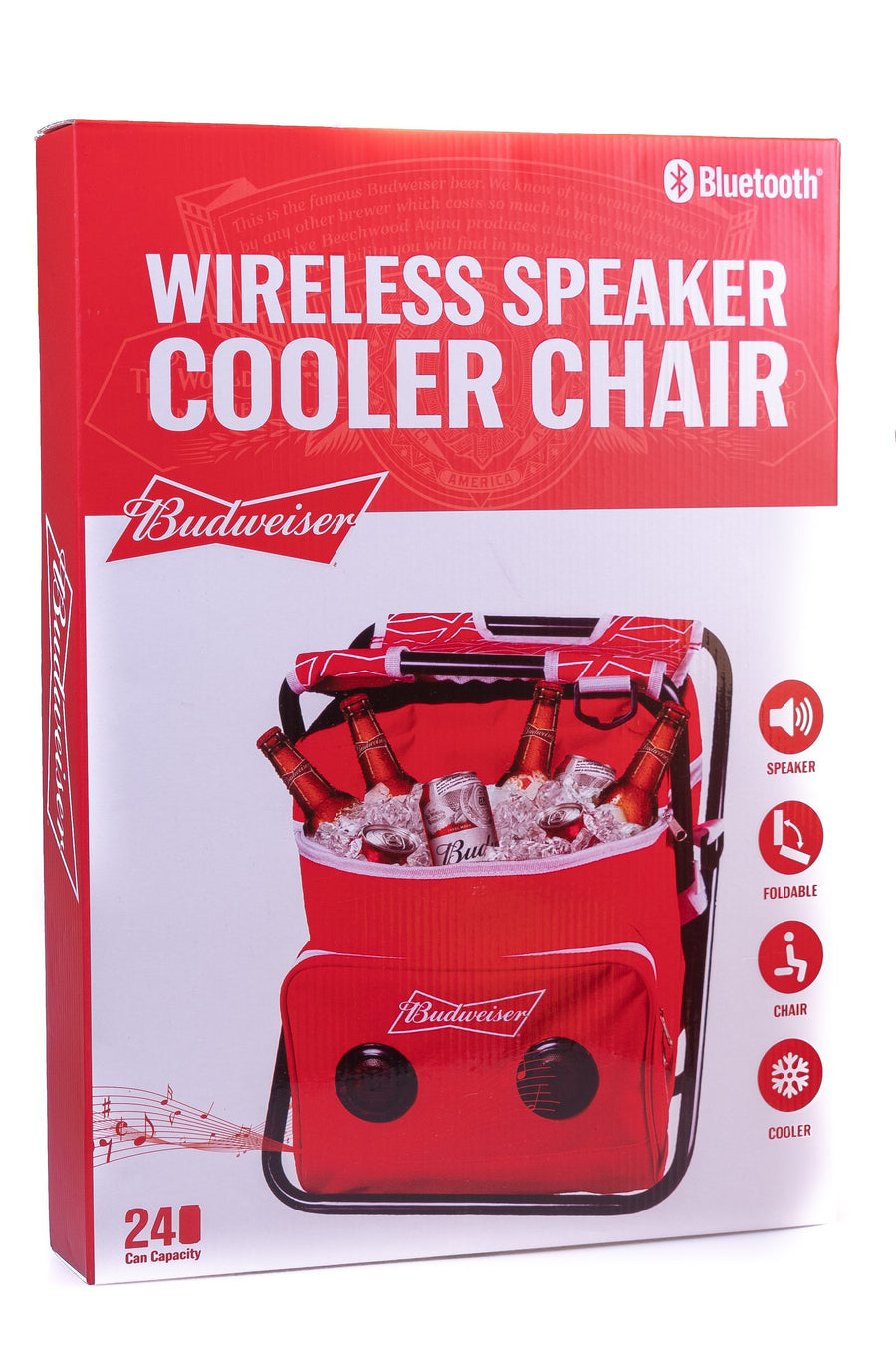 Bud Light Bluetooth Folding Chair w/ Cooler & Speaker