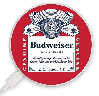 Bud Light / Budweiser Coaster Design QI Rapid Wireless Charging Pad