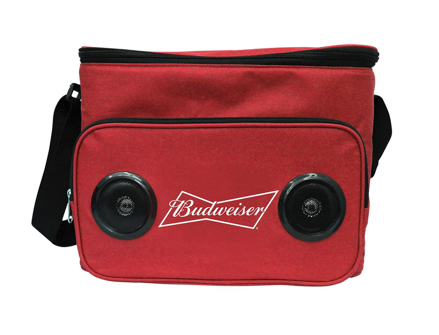 Budweiser Insulated Soft Cooler Bag with Built-In Bluetooth Speaker