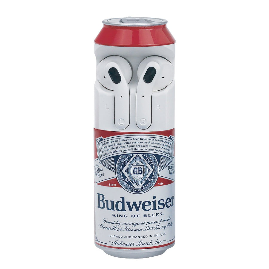 Budweiser True Wireless Earbuds with charging case